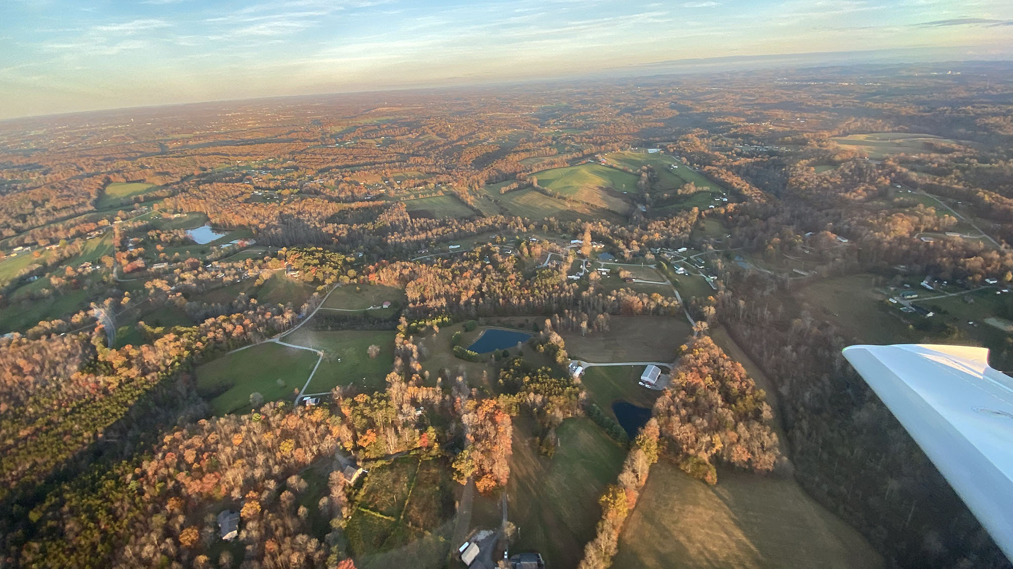 view of ground from Cirrus plane